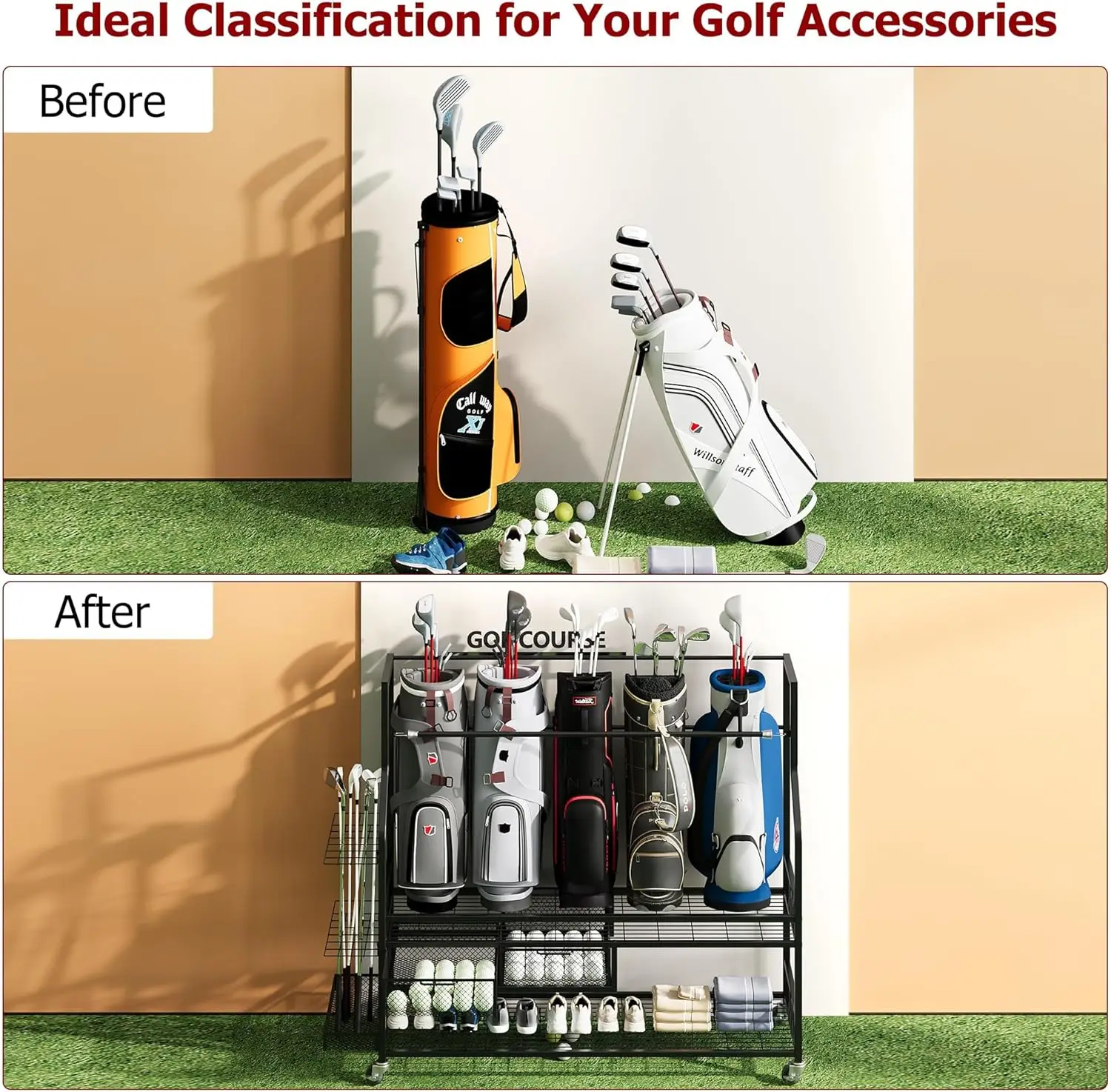 Prateleira de Armazenamento Mu - Golf Equipment Garage Storage avaliação e preço