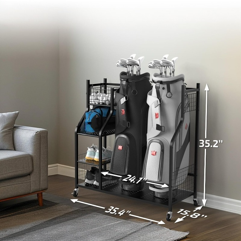 Suporte para Bolsa de Golfe, E - Golf Equipment Garage Storage avaliação e preço